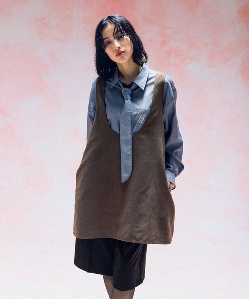 LEPSIM（レプシィム）の「スエードキャミチュニック　579615（チュニック・レディース・チャコールグレー/ベージュ・FREE）」の17枚目の写真