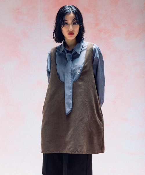 LEPSIM（レプシィム）の「スエードキャミチュニック　579615（チュニック・レディース・チャコールグレー/ベージュ・FREE）」の18枚目の写真