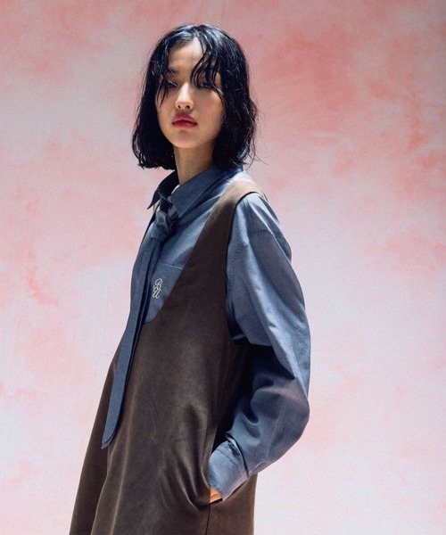 LEPSIM（レプシィム）の「スエードキャミチュニック　579615（チュニック・レディース・チャコールグレー/ベージュ・FREE）」の19枚目の写真