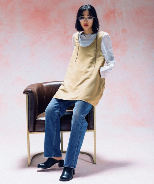 LEPSIM（レプシィム）の「スエードキャミチュニック　579615（チュニック・レディース・チャコールグレー/ベージュ・FREE）」の22枚目の写真