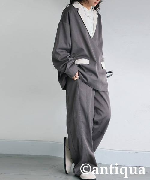 antiqua(アンティカ)の「配色切り替えプルオーバー(その他トップス・レディース・ブラック/グレー・ONESIZE)」の19枚目の写真