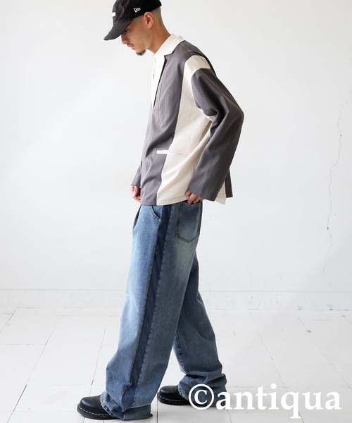 antiqua(アンティカ)の「配色切り替えプルオーバー(その他トップス・レディース・ブラック/グレー・ONESIZE)」の22枚目の写真
