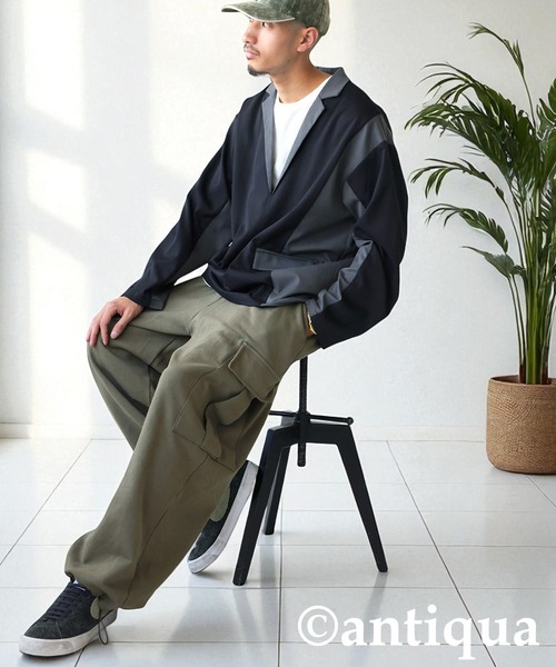 antiqua(アンティカ)の「配色切り替えプルオーバー(その他トップス・レディース・ブラック/グレー・ONESIZE)」の13枚目の写真