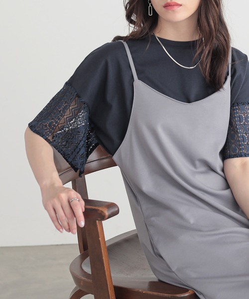 n'OrLABEL(ノアールレーベル)の「レーススリーブカットソー(Tシャツ/カットソー・レディース・ネイビー/オフホワイト/ブラック・2/1)」の19枚目の写真