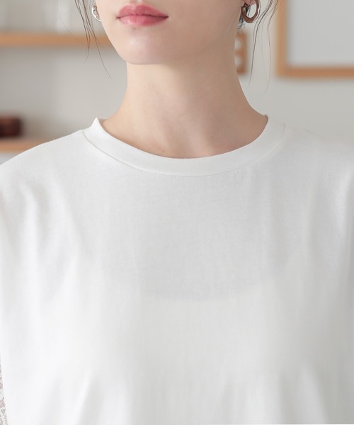 n'OrLABEL(ノアールレーベル)の「レーススリーブカットソー(Tシャツ/カットソー・レディース・ネイビー/オフホワイト/ブラック・2/1)」の21枚目の写真