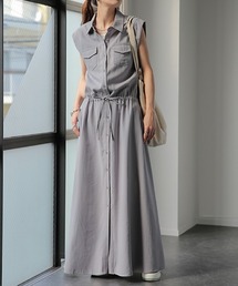 DRESSTERIOR シャツワンピース グレー 0123725M0003 シャツワンピース(グレー/灰色系・袖なし)ファッション通販