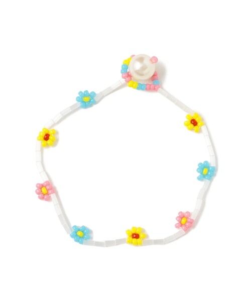 ホワイトビーズチャームブレスレット CHROME HEARTS クロムハーツ（原本無） BEAD 4mm ビーズ