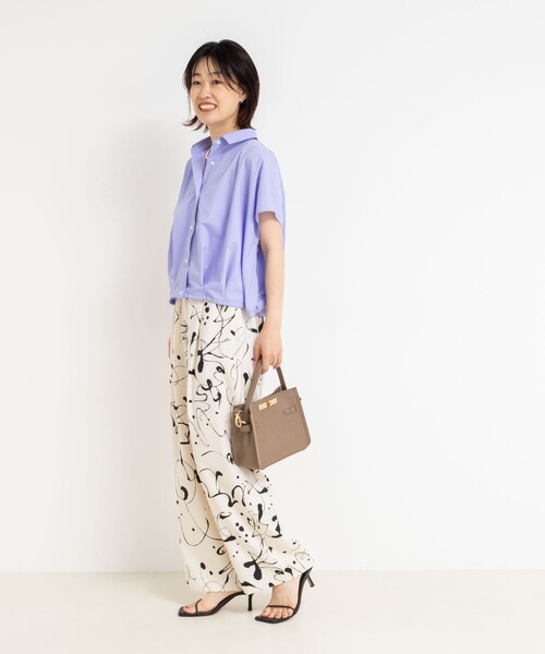 NOLLEY’S（ノーリーズ）の「ウォッシャブルプリントタックワイドパンツ（その他パンツ・レディース・ホワイト系その他2/ブラック系その他・36/38）」の14枚目の写真