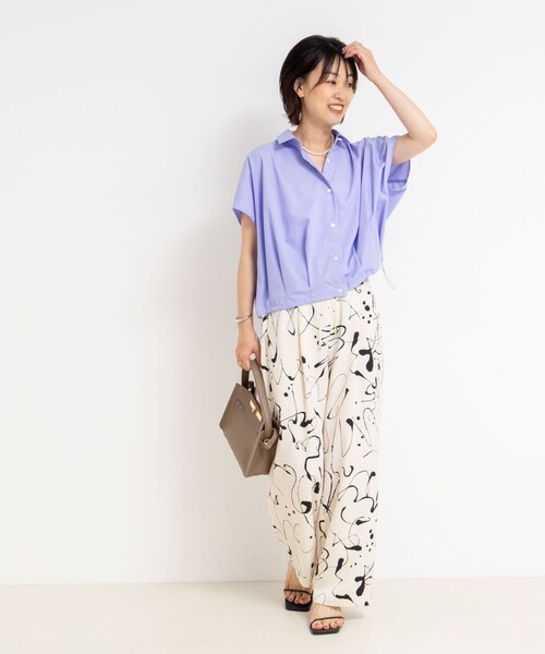 NOLLEY’S（ノーリーズ）の「ウォッシャブルプリントタックワイドパンツ（その他パンツ・レディース・ホワイト系その他2/ブラック系その他・36/38）」の16枚目の写真