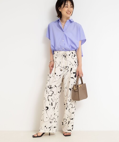 NOLLEY’S（ノーリーズ）の「ウォッシャブルプリントタックワイドパンツ（その他パンツ・レディース・ホワイト系その他2/ブラック系その他・36/38）」の20枚目の写真