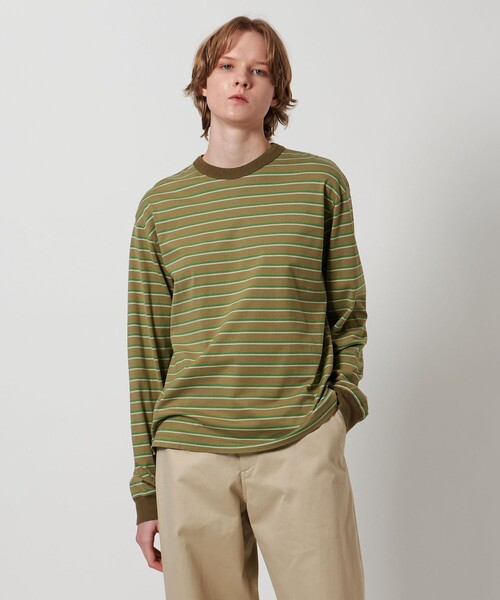 LOEFF(ロエフ)の「<LOEFF>マルチボーダー ロングスリーブ カットソー UNISEX(Tシャツ/カットソー・レディース・ダークグレー/ベージュ・0/1/2)」の11枚目の写真