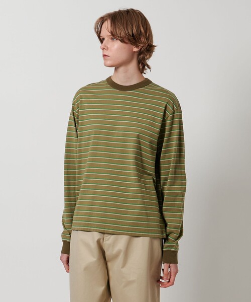 LOEFF＞マルチボーダー ロングスリーブ カットソー UNISEX（Tシャツ