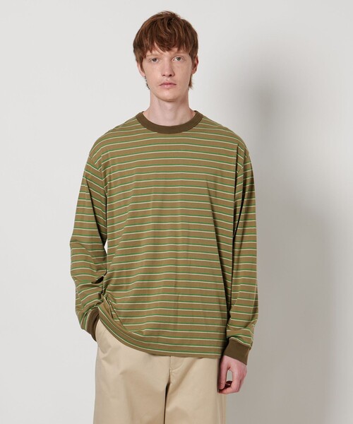 LOEFF＞マルチボーダー ロングスリーブ カットソー UNISEX（T
