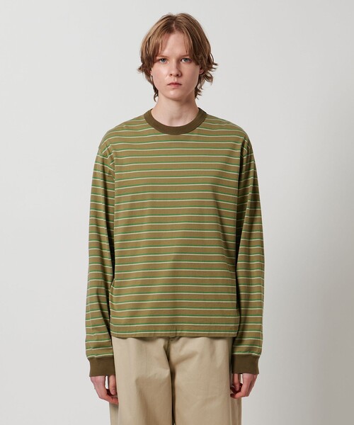 LOEFF＞マルチボーダー ロングスリーブ カットソー UNISEX（T