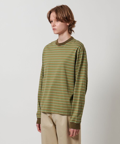 LOEFF＞マルチボーダー ロングスリーブ カットソー UNISEX（T