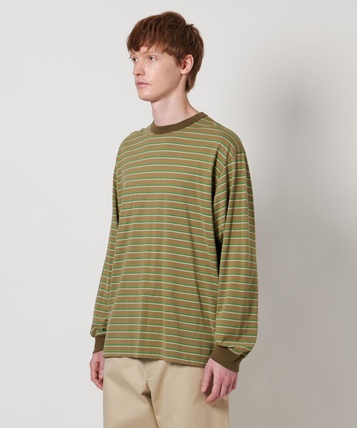 LOEFF＞マルチボーダー ロングスリーブ カットソー UNISEX（T