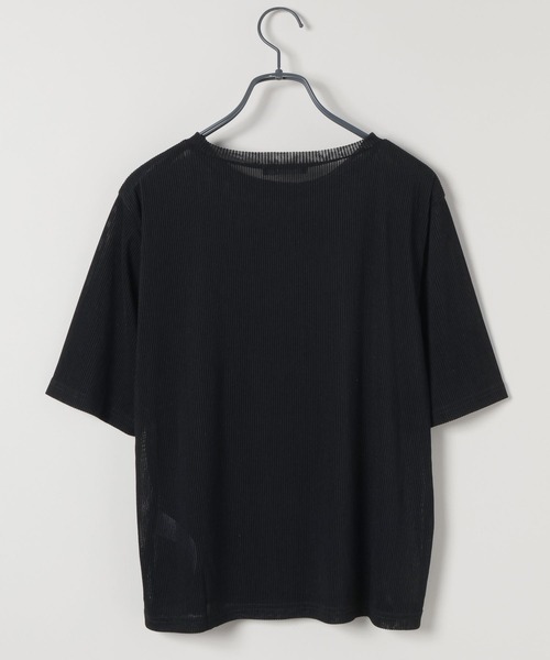 JEANASIS(ジーナシス)の「ストライプシアーベロアTEE SS/586066(Tシャツ/カットソー・レディース・ブラック/グレイッシュベージュ/ブラウン・FREE)」の10枚目の写真