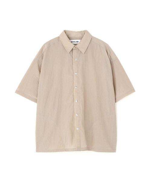 WHITELAND(ホワイトランド)の「WHITELAND/ホワイトランド/NYLON SS SHIRT(シャツ/ブラウス・レディース・グレー/ブラック・F)」の2枚目の写真