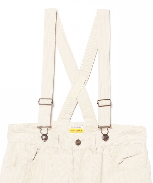 こども ビームス（コドモビームス）の「【別注】PAYDAY / コーデュロイ サスペンダー パンツ 2025FW（100～160cm）（その他パンツ・キッズ・オフホワイト/ブルー・100/110/120/130/140/150/160）」の3枚目の写真
