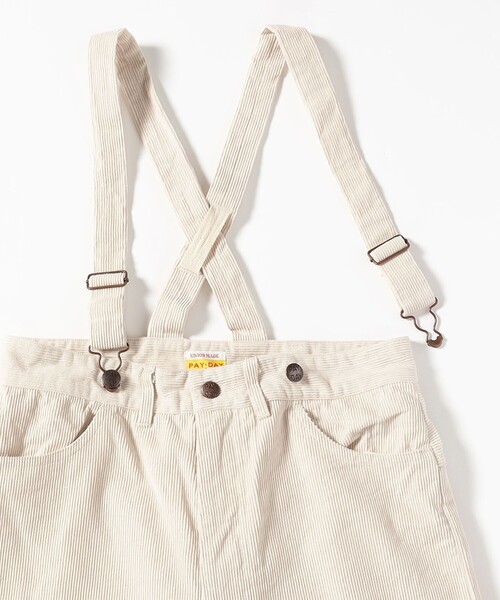 こども ビームス（コドモビームス）の「【別注】PAYDAY / コーデュロイ サスペンダー パンツ 2025FW（100～160cm）（その他パンツ・キッズ・オフホワイト/ブルー・100/110/120/130/140/150/160）」の4枚目の写真