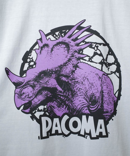 INNOCENT(イノセント)の「【PaCoMa/パコマ】Styraco saurus TEE (ADULT) スティラコサウルス Tシャツ 大人用(Tシャツ/カットソー・メンズ・スミクロ/サックスブルー/オフホワイト/ライトグレー・MEDIUM/LARGE/X-LARGE)」の7枚目の写真