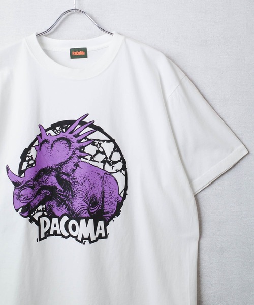 INNOCENT(イノセント)の「【PaCoMa/パコマ】Styraco saurus TEE (ADULT) スティラコサウルス Tシャツ 大人用(Tシャツ/カットソー・メンズ・スミクロ/サックスブルー/オフホワイト/ライトグレー・MEDIUM/LARGE/X-LARGE)」の12枚目の写真