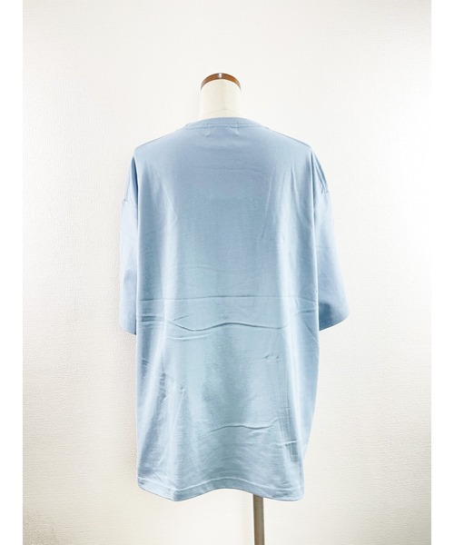 WORLD WIDE LOVE!（ワールドワイドラブ）の「N.O.N BIG TEE（Tシャツ/カットソー・レディース・オフホワイト/サックスブルー/ブラック・1）」の9枚目の写真