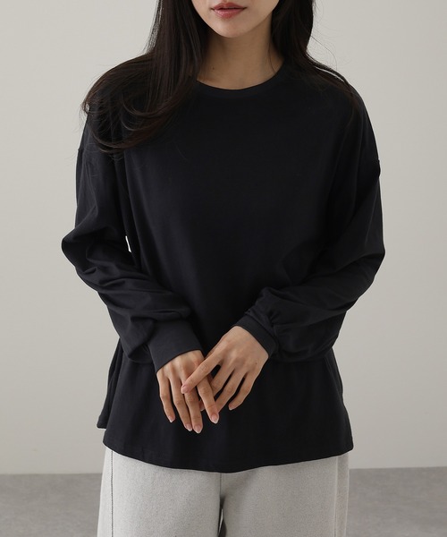 Lace Ladies(レースレディース)の「クルーネック オーバーサイズ 長袖 カット プルオーバー(Tシャツ/カットソー・レディース・ホワイト/ブラック・FREE)」の13枚目の写真
