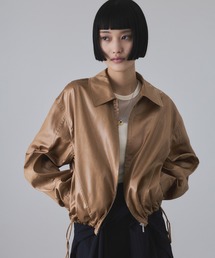 ADAM ET ROPE' | レザーライクサテンブルゾン(ブルゾン)