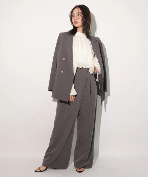 Rirandture（リランドチュール）の「ダブルジャケット（その他アウター・レディース・チャコールグレー/ネイビー/モカ・2/1/0）」の2枚目の写真