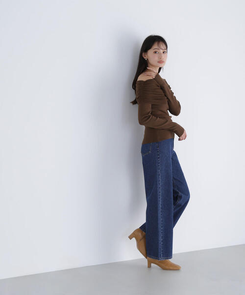 NATURAL BEAUTY BASIC(ナチュラルビューティーベーシック)の「◇オフショルコンパクトニット(ニット/セーター・レディース・ブラック/オフホワイト/ブラウン・FREE)」の17枚目の写真