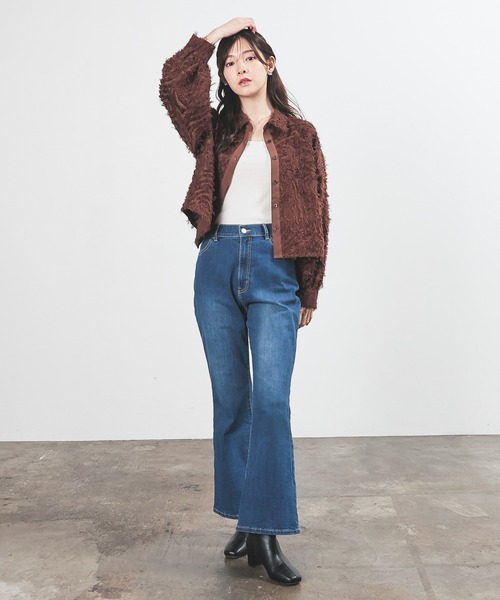Honeys(ハニーズ)の「フリンジショート丈シャツ(シャツ/ブラウス・レディース・アイボリー/ブルー/ブラウン/ブラック・L/S/M)」の17枚目の写真
