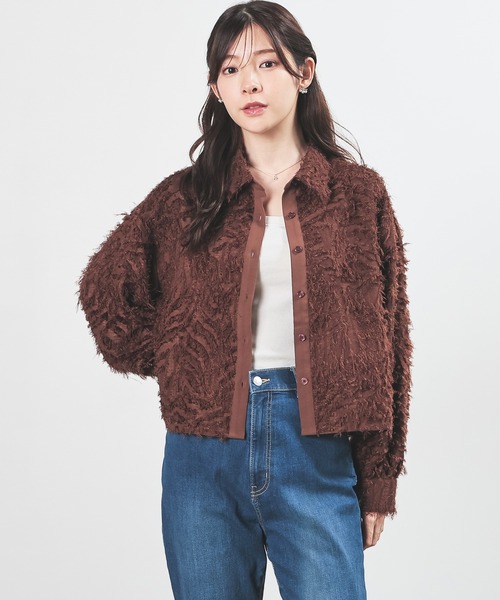 Honeys(ハニーズ)の「フリンジショート丈シャツ(シャツ/ブラウス・レディース・アイボリー/ブルー/ブラウン/ブラック・L/S/M)」の19枚目の写真