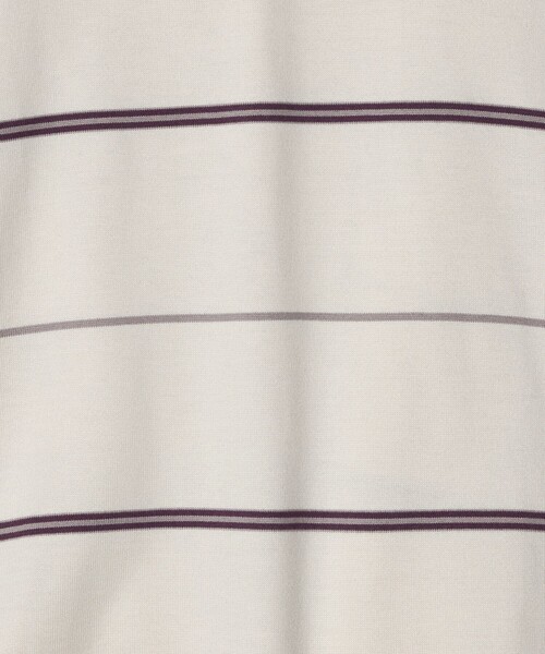 6(ROKU)＞コットン ワイド ボーダー プルオーバートップス（T