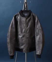 ANPAS（アンパス）の「Quilting Padded Synthetic Leather MA-1/キルト中綿 合成皮革 MA-1 ボマージャケット ボンバージャケット メンズ レディース（MA-1・メンズ）」