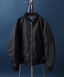 ANPAS(アンパス)のQuilting Padded Synthetic Leather MA-1/キルト中綿 フェイクレザー MA-1 ボマージャケット ブルゾン メンズ レディース アウター(MA-1)
