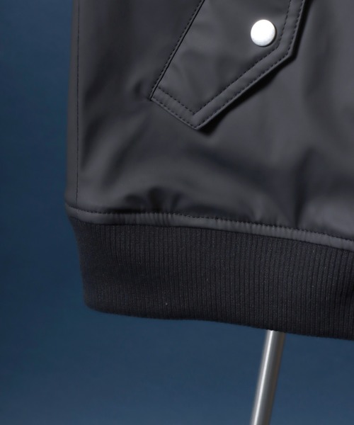ANPAS（アンパス）の「Quilting Padded Synthetic Leather MA-1/キルト中綿 フェイクレザー MA-1 ボマージャケット ブルゾン メンズ レディース アウター（MA-1・メンズ・ブラック/ブラウン系その他/ブラック系その他・M/L/LL）」の21枚目の写真
