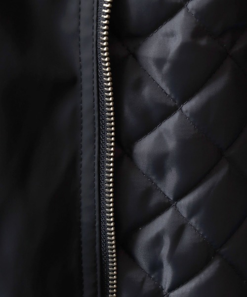 ANPAS（アンパス）の「Quilting Padded Synthetic Leather MA-1/キルト中綿 フェイクレザー MA-1 ボマージャケット ブルゾン メンズ レディース アウター（MA-1・メンズ・ブラック/ブラウン系その他/ブラック系その他・M/L/LL）」の18枚目の写真