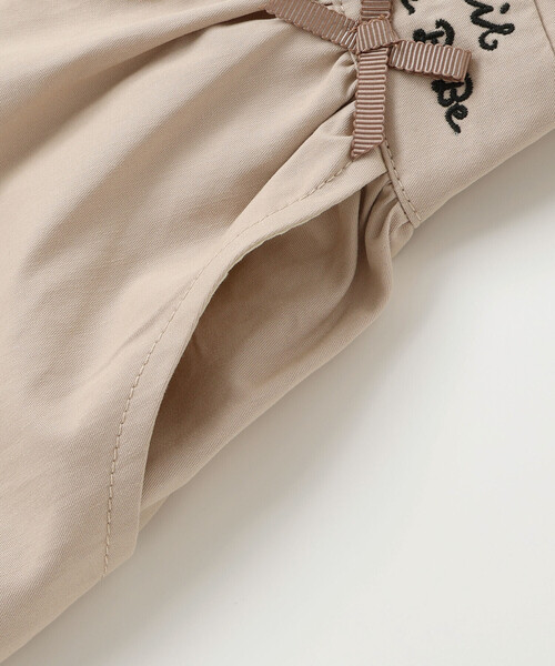 Noeil aime BeBe(ノイユエイムベベ)の「ツイル肩フリルジャンパースカート+ボーダー長袖Tシャツセット(ジャンパースカート・キッズ・ベージュ系その他/ピンク系その他・100cm/90cm/120cm/110cm/130cm)」の19枚目の写真
