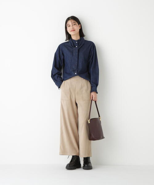 Healthy denim（ヘルシーデニム）の「◆【Healthy Denimコラボ】デニムボウタイブラウス（シャツ/ブラウス・レディース・ネイビー・MEDIUM）」の18枚目の写真