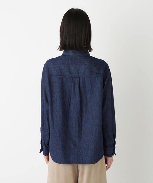 Healthy denim（ヘルシーデニム）の「◆【Healthy Denimコラボ】デニムボウタイブラウス（シャツ/ブラウス・レディース・ネイビー・MEDIUM）」の13枚目の写真