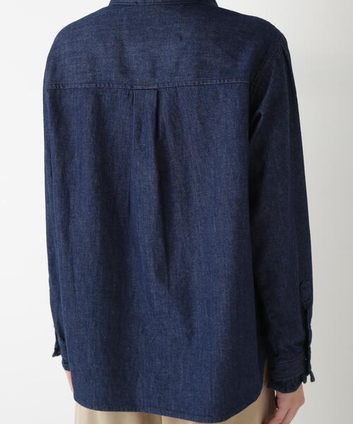 Healthy denim（ヘルシーデニム）の「◆【Healthy Denimコラボ】デニムボウタイブラウス（シャツ/ブラウス・レディース・ネイビー・MEDIUM）」の19枚目の写真