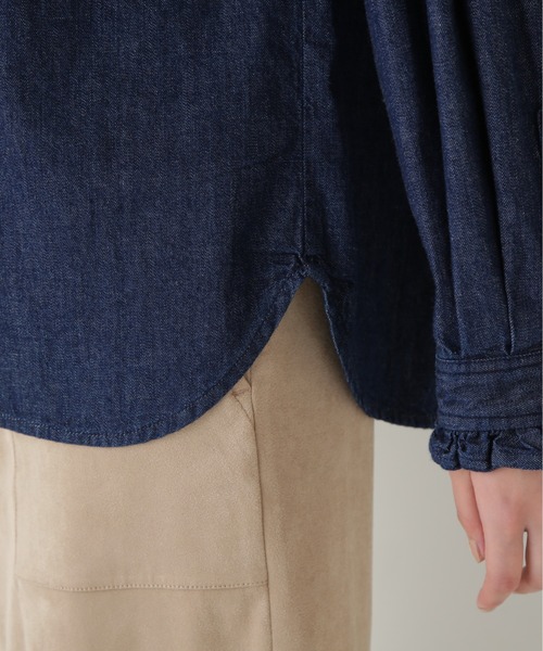 Healthy denim（ヘルシーデニム）の「◆【Healthy Denimコラボ】デニムボウタイブラウス（シャツ/ブラウス・レディース・ネイビー・MEDIUM）」の16枚目の写真