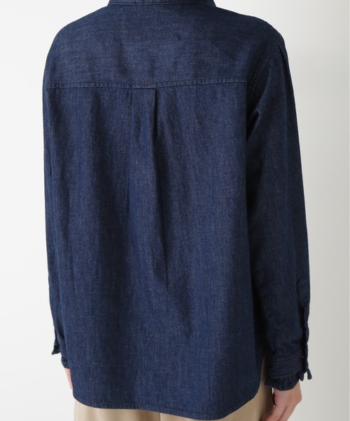 Healthy denim（ヘルシーデニム）の「◆【Healthy Denimコラボ】デニムボウタイブラウス（シャツ/ブラウス・レディース・ネイビー・MEDIUM）」の21枚目の写真
