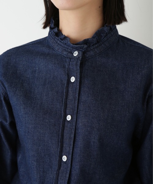 Healthy denim（ヘルシーデニム）の「◆【Healthy Denimコラボ】デニムボウタイブラウス（シャツ/ブラウス・レディース・ネイビー・MEDIUM）」の5枚目の写真