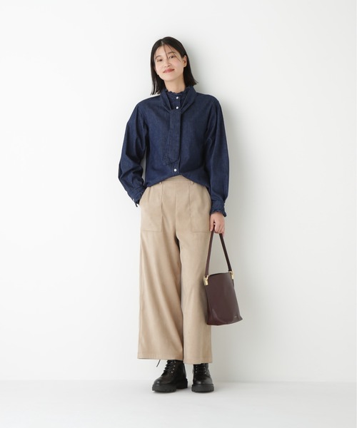 Healthy denim（ヘルシーデニム）の「◆【Healthy Denimコラボ】デニムボウタイブラウス（シャツ/ブラウス・レディース・ネイビー・MEDIUM）」の20枚目の写真