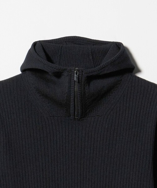 ASTRAET(アストラット)の「<ASTRAET>フーデッド リブニット(ニット/セーター・レディース・ブラック/ホワイト・FREE)」の15枚目の写真