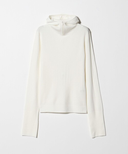 ASTRAET(アストラット)の「<ASTRAET>フーデッド リブニット(ニット/セーター・レディース・ブラック/ホワイト・FREE)」の19枚目の写真