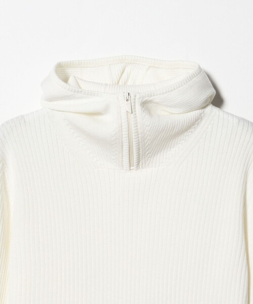 ASTRAET(アストラット)の「<ASTRAET>フーデッド リブニット(ニット/セーター・レディース・ブラック/ホワイト・FREE)」の21枚目の写真