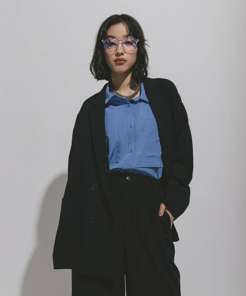 LEPSIM(レプシィム)の「ハニカムドビージャケット 572587(テーラードジャケット・レディース・ブラック/グレー/カーキブラウン・FREE)」の5枚目の写真